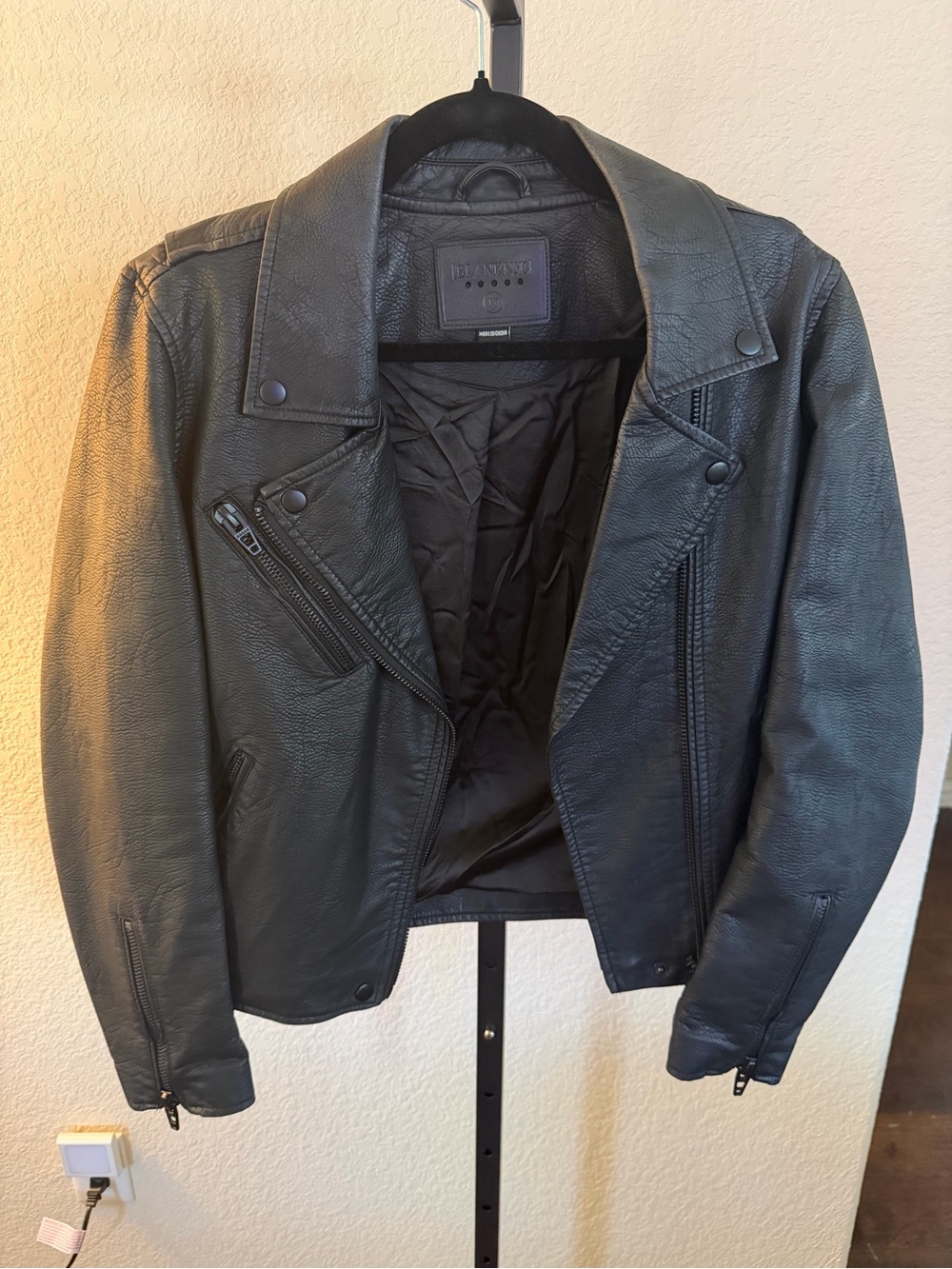 Blank NYC Black Leather Moto Jacket